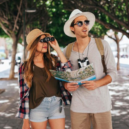 lost tourists finding way