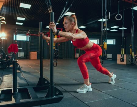 young muscular woman practicing gym 155003 35527