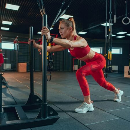 young muscular woman practicing gym 155003 35527