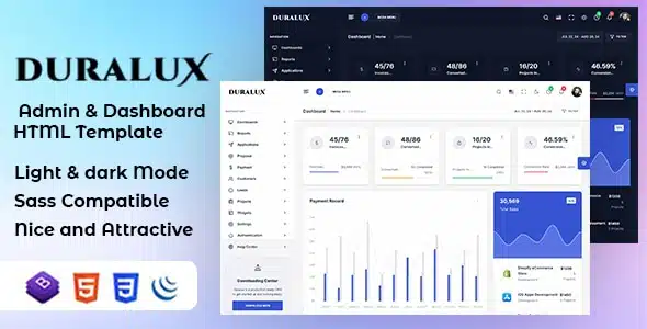 Duralux Admin Template Free Download – Bootstrap 5 CRM Dashboard