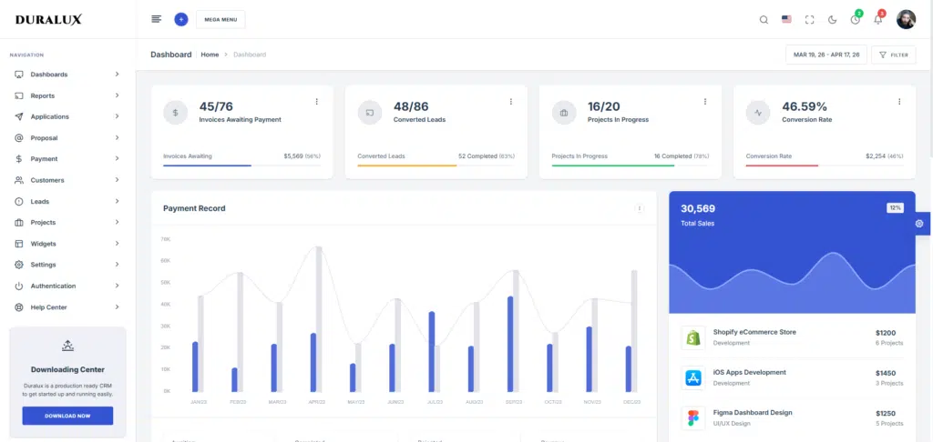 Duralux Admin Template Free Download