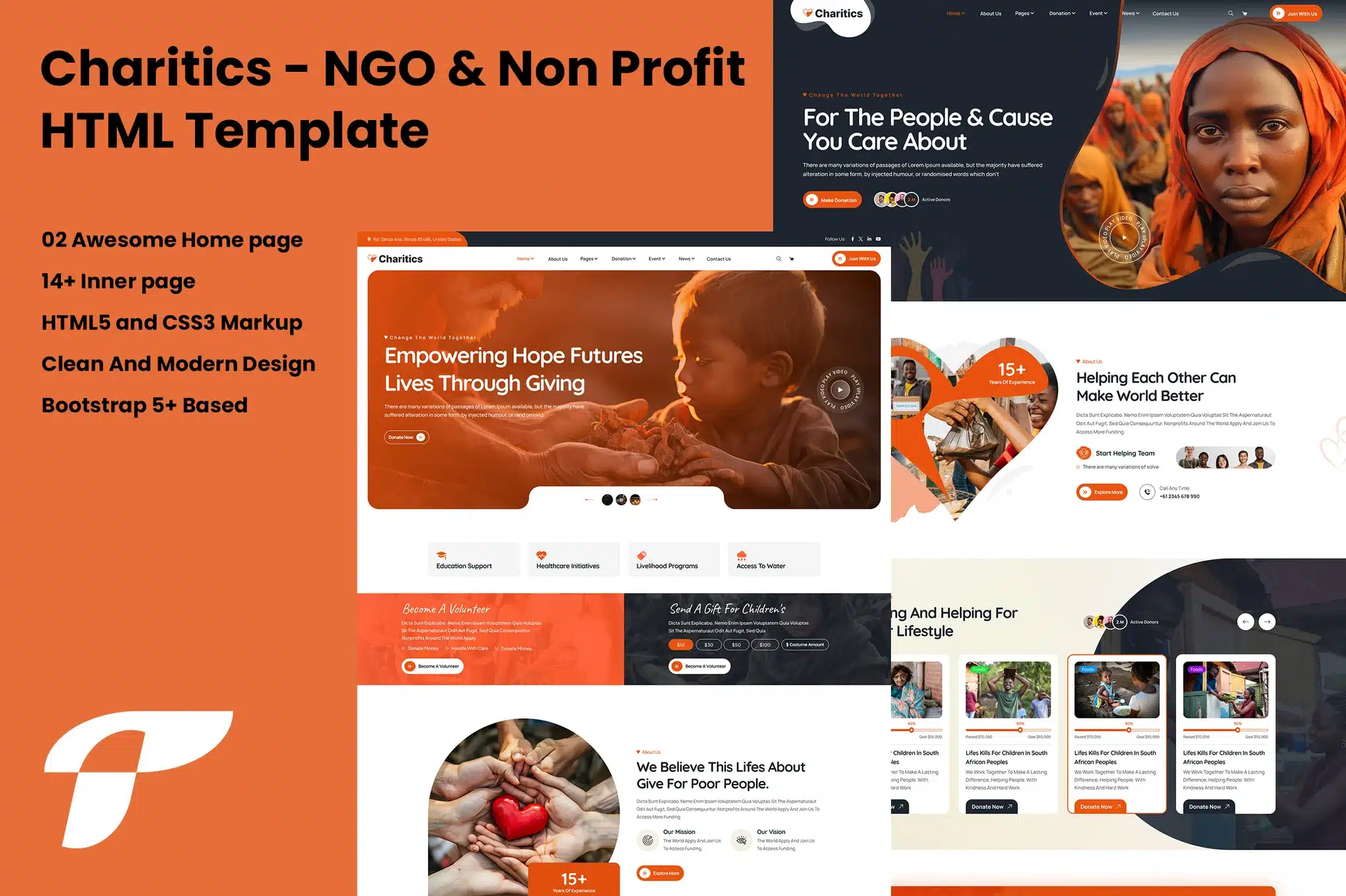Charitics NGO HTML Template Free Download