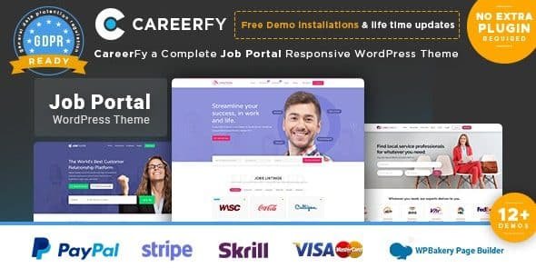 FreeThemePlugins 13 Careerfy WordPress Theme Free Download